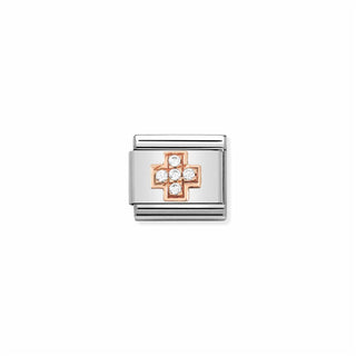 Nomination - Link Symbols 9k rose gold  Cross