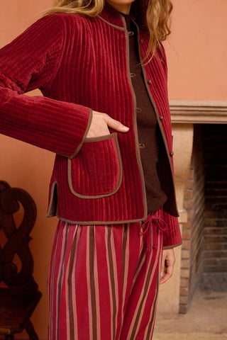 MARIA DE LA ORDEN - Fittonia Jacket - Cabernet
