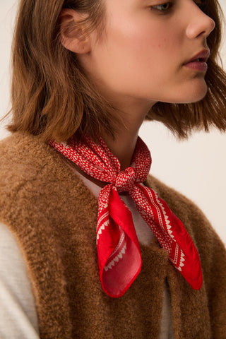 DES PETITS HAUTS - Nybiche Scarf - Coeur Rouge