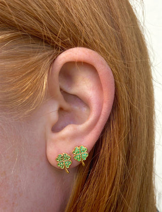 Pico Copenhagen - Clover Crystal Stud - Green