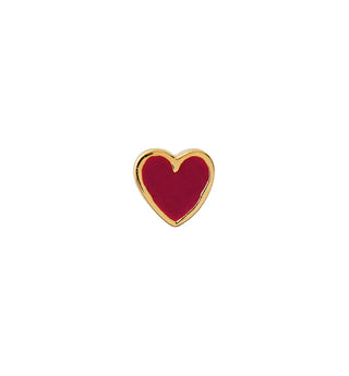 STINE A - Petit Love Heart Burgundy Enamel