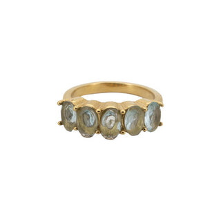 All The Luck in the World - Ring 5 Oval Stones - Light Green