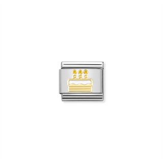 Nomination - Link SYMBOLS  18k gold New White Birthday Cake