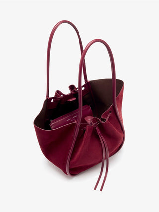 PROENZA SCHOULER - Large Ruched Tote Suede - Merlot