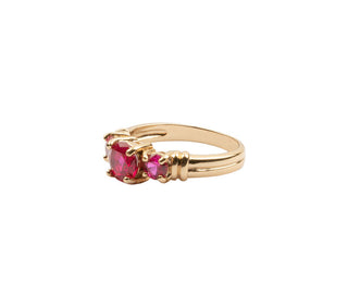 All The Luck in the World - Cherie Goldplated Ring Oval Big - Pink