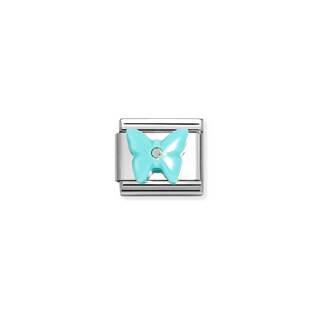 Nomination - Link STONE SYMBOLS 925 sterling silver BUTTERFLY IN TURQUOISE