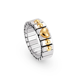 Nomination - Extension stretch RINGS stainless steel 18k gold SYMBOL HEART