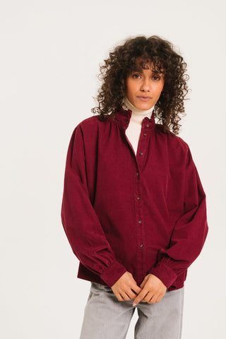 SACRÉCOEUR - Soline Corduroy Blouse - Vino
