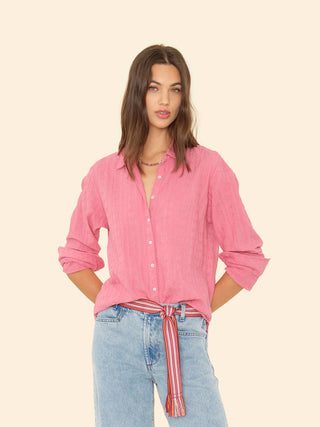 XIRENA - Beau Shirt - Pink Clay Embroidery