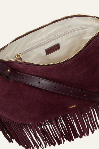 BA&SH - Swing Fringes Bag M - Bordeaux