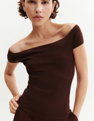 BOMPARD - Fitted Top In Plain Knit - Cafe