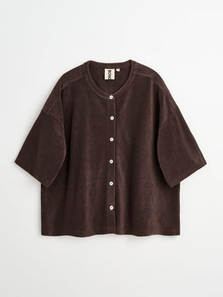 BONGUSTA - Naram Oversized Shirt - Coffee