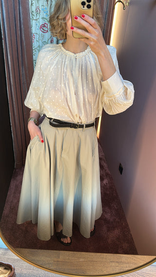 Officine Générale - Bertille Skirt - Galet