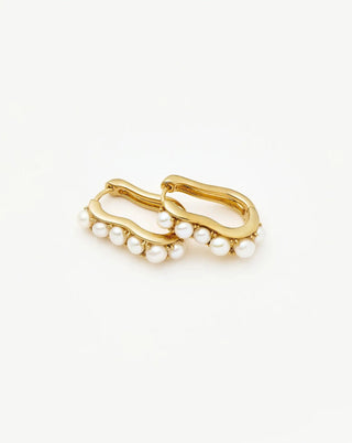 MISSOMA - Pearl Wave Small Hoop Earrings