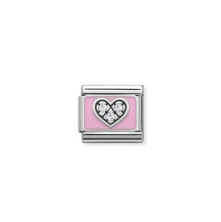 Nomination - Link SYMBOLS 925 sterling silver CZ Heart Pink