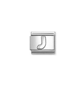 Nomination - Link OXIDIZED LETTER 925 sterling silver J