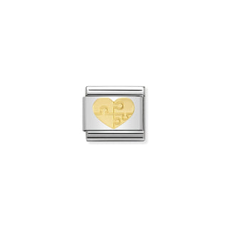 Nomination - Link 18k Gold HEART WITH PUZZLE