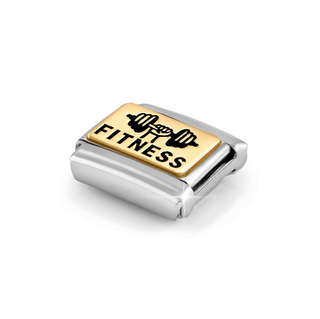 Nomination - Link CLASSIC PLATES steel 18k gold FITNESS