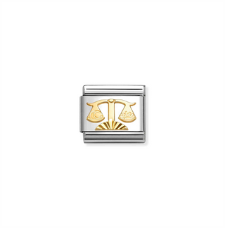 Nomination - Link ZODIAC steel 18k gold LIBRA DIAMOND CUT