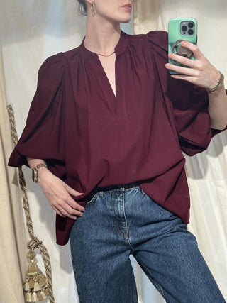 VANESSA BRUNO - Bell Blouse - Lie De Vin