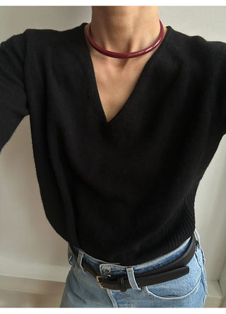 Pico Copenhagen - Odessa Resin Necklace - Black