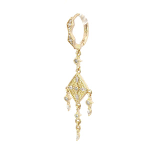 Rose Marie Paris - Hoop Dangling Trapeze - Gold