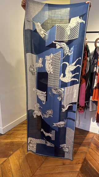 INOUI - Scarf Les Cheris 70 - Blue