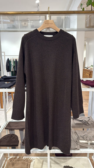 BOMPARD - Loose Midi Dress With Monogram - Ristretto