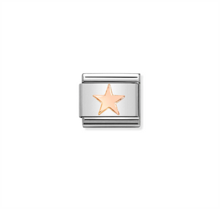 Nomination - Link SYMBOLS steel and 9k rose gold STAR