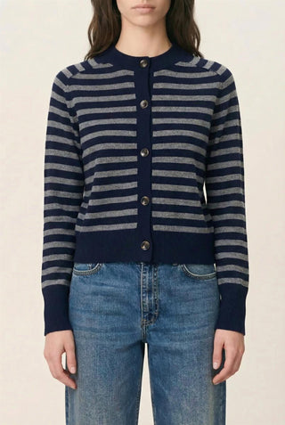 VANESSA BRUNO - Gretel Cardigan - Marine/Gris