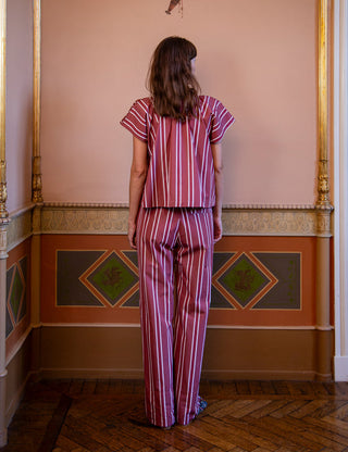 APOF - Fabia Pant - Berry Stripe