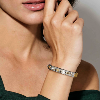 Nomination - Link CLASSIC PLATES in steel and 18k gold i love family