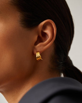 MISSOMA - Savi Triple Ridge Hoop Earrings