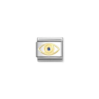 Nomination - Link 18K Gold & CZ GREEK EYE