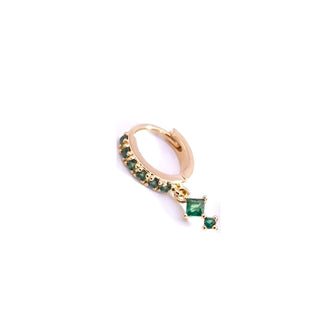 Rose Marie Paris - Hoop Charm Green - Gold