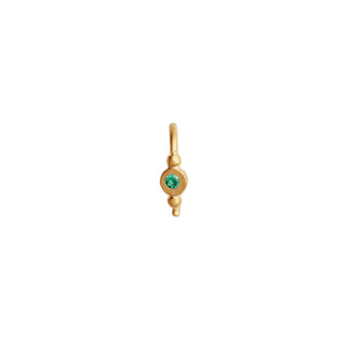 STINE A - PETIT BON-BON GREEN ZIRCON EARRING - GOLD