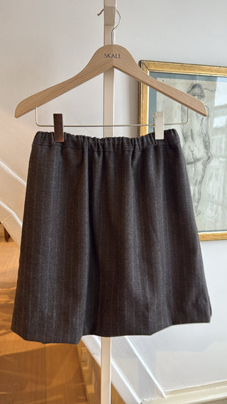 SKALL - PRE-ORDER Marcella Skirt - Brown/Black Pinstripe
