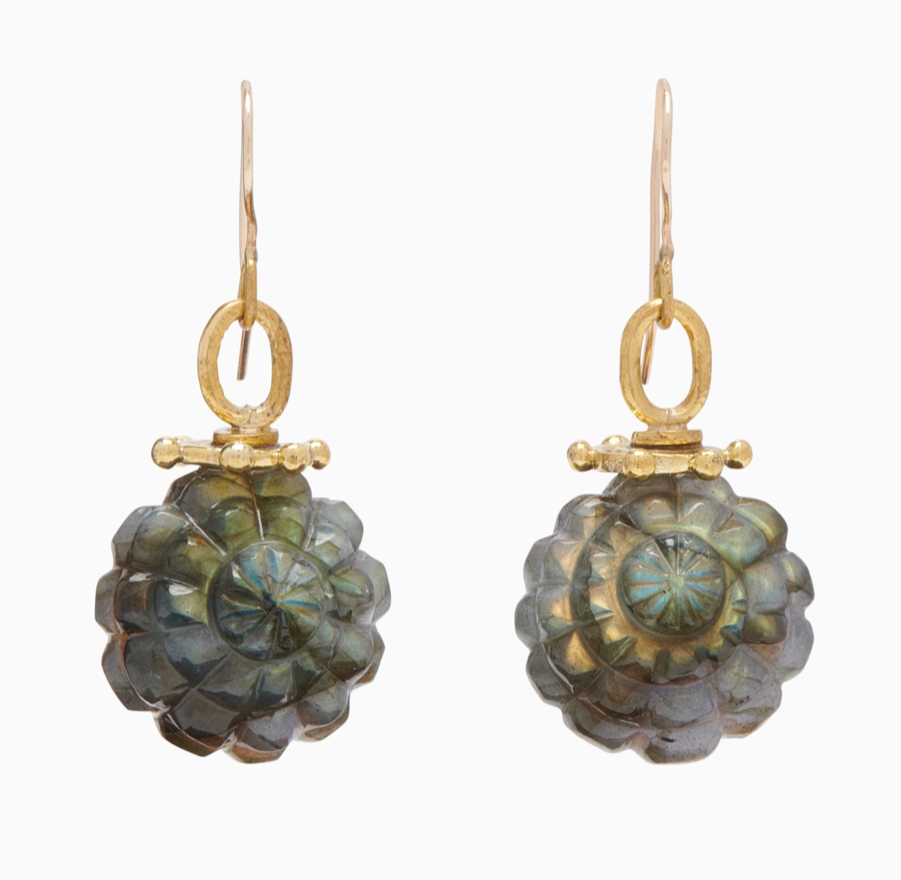 ULLA JOHNSON JEWELLERY Shell Trochus Earring Labradorite