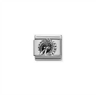 Nomination - Link MONUMENTS oxidized steel 925 sterling silver LONDON EYE FERRIS WHEEL