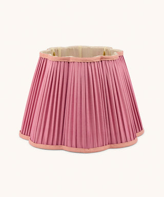 DOING GOODS - Diya Scalloped Lampshade Silk - Fuchsia