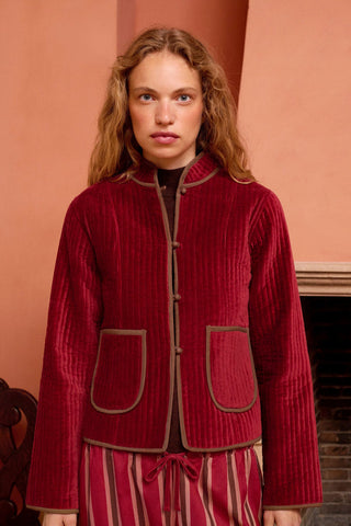 MARIA DE LA ORDEN - Fittonia Jacket - Cabernet