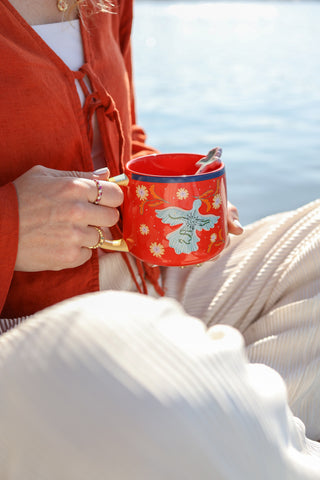 All The Luck in the World - Mug Red with Bird