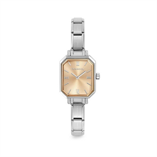 Nomination - PARIS watch with steel band RECTANGLE YELLOW GOLD