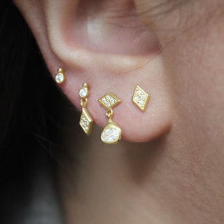 STINE A - Miss Queen Earring W/Harlekin - Gold