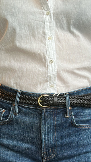 DRAGON DIFFUSION - Belt Polo Tip - Black Gold Buckle