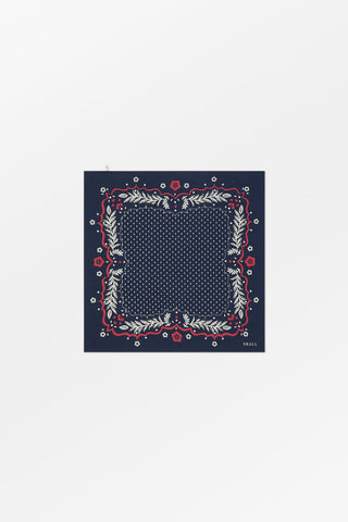 SKALL - Juniper Scarf - Navy/Red/Ecru