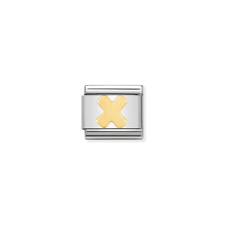 Nomination - Link LETTERS 18k gold X