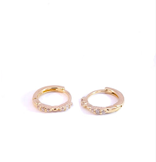 Rose Marie Paris - Hoop 6 Stones - Gold