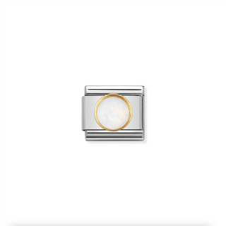 Nomination - Link ROUND STONES 18k Gold WHITE OPAL