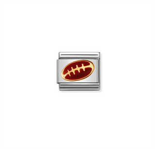 Nomination - Link SPORTS enamel and 18k gold AMERICAN FOOTBALL